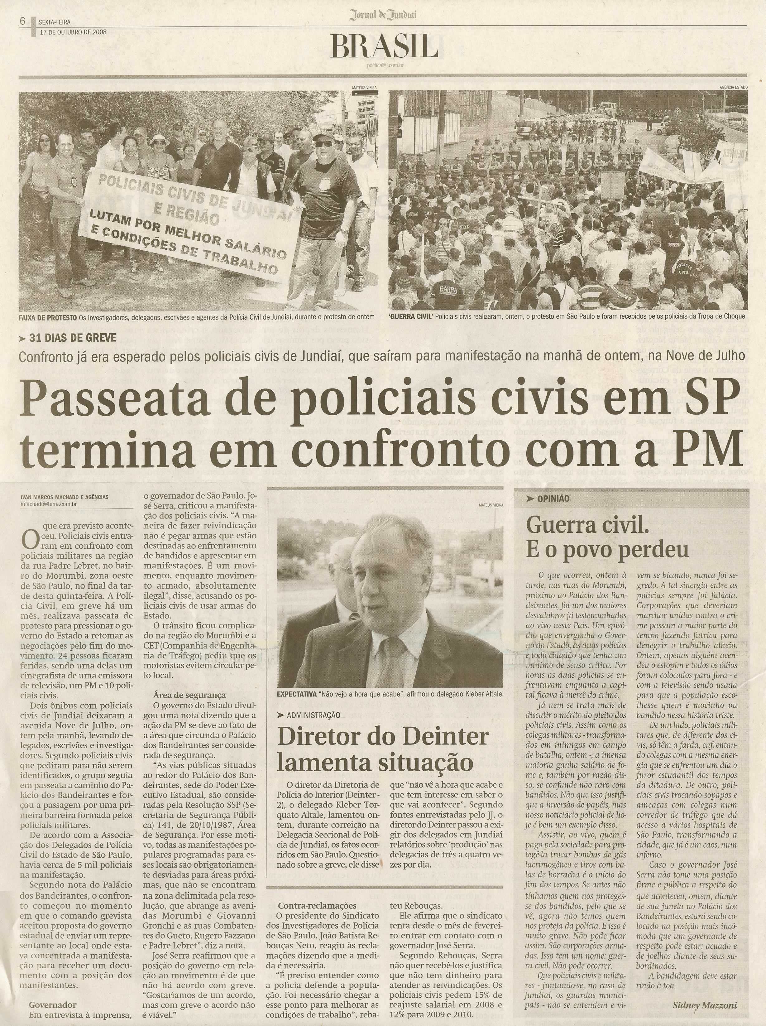 Jornal de Jundiaí - 17/10/2008