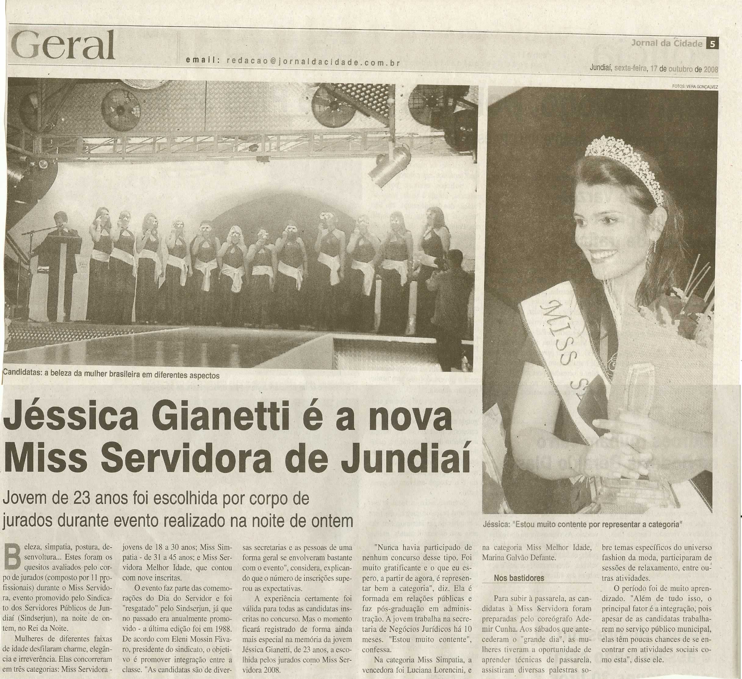 Jornal da Cidade - 17/10/2008