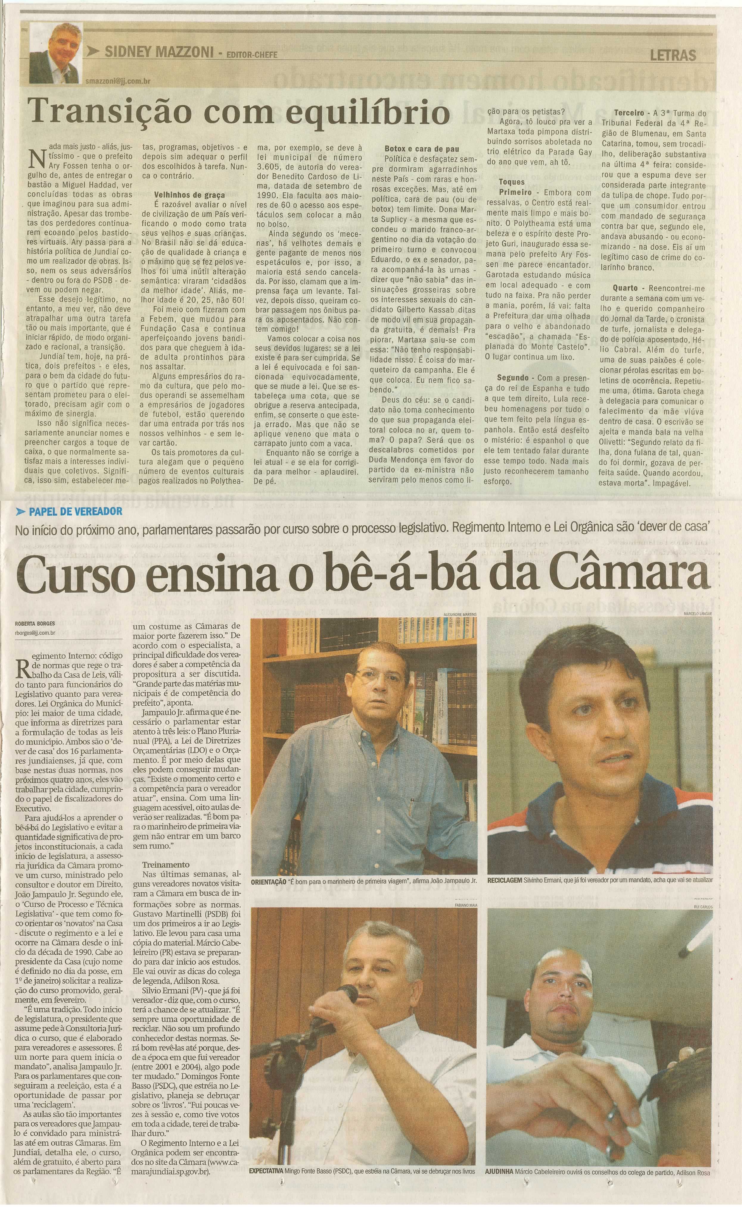 Jornal de Jundiaí - 19/10/2008
