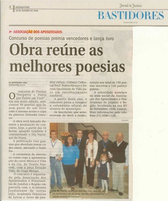 Jornal de Jundiaí - 20/10/2008