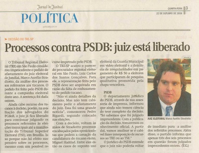 Jornal de Jundiaí - 22/10/2008