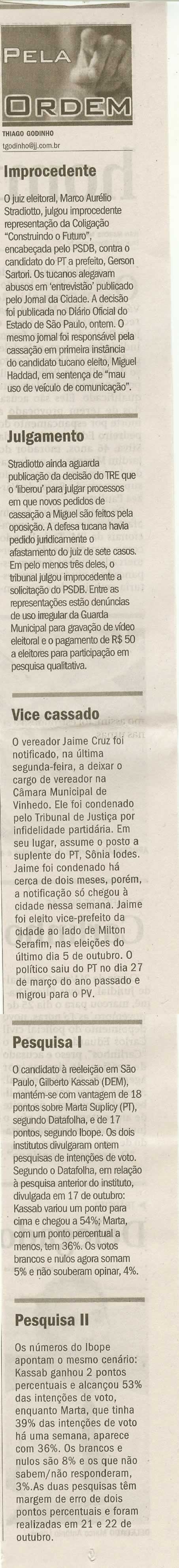 Jornal de Jundiaí - 23/10/2008