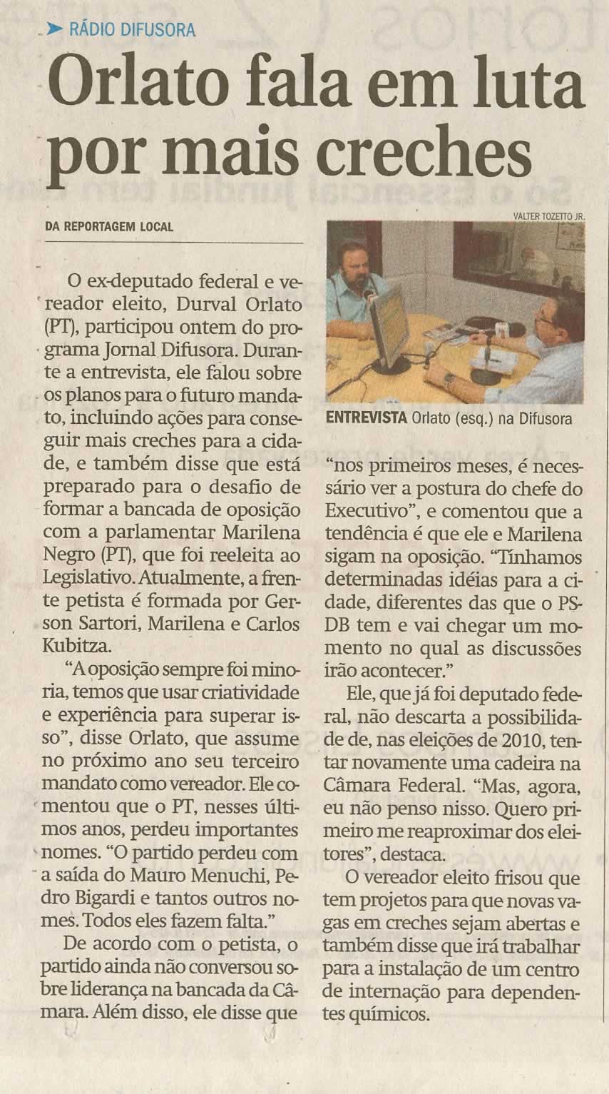 Jornal de Jundiaí - 25/10/2008