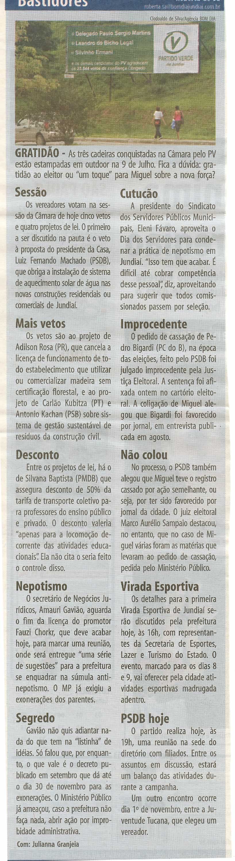 Bom Dia Jundiaí - 28/10/2008