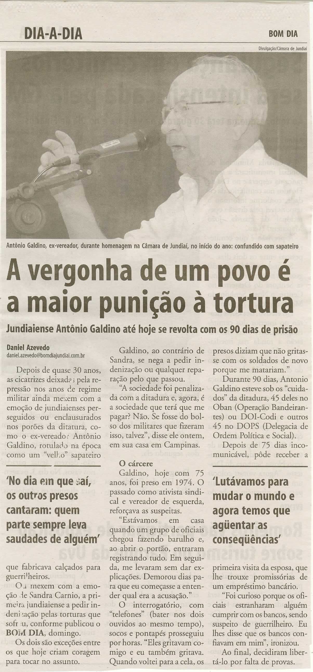 Bom Dia Jundiaí - 29/10/2008
