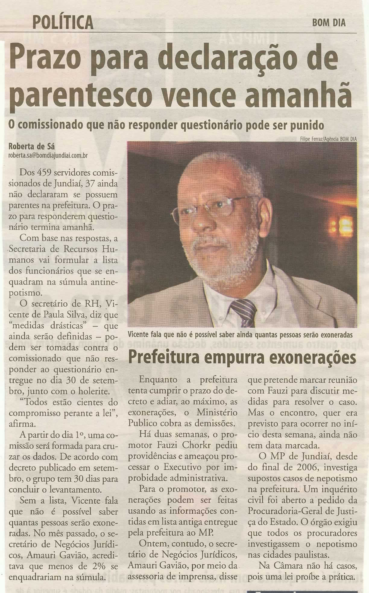 Bom Dia Jundiaí - 30/10/2008