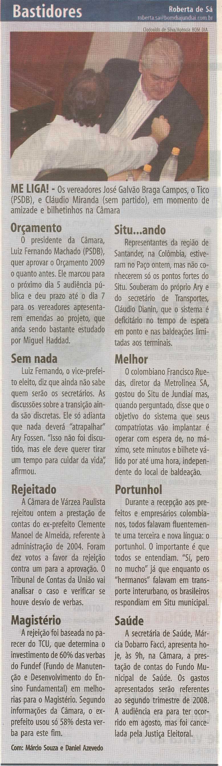 Bom Dia Jundiaí - 30/10/2008