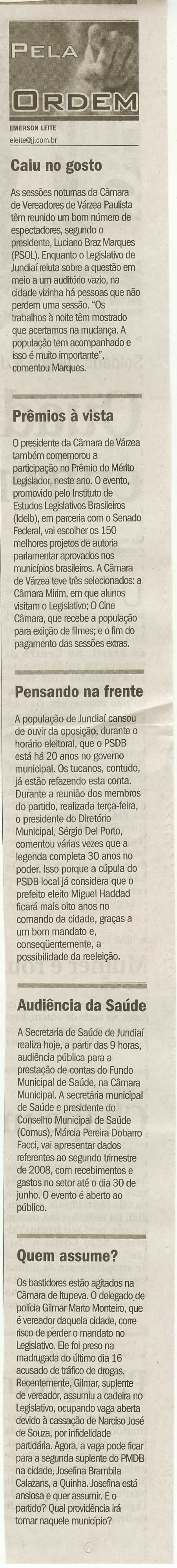 Jornal de Jundiaí - 30/10/2008