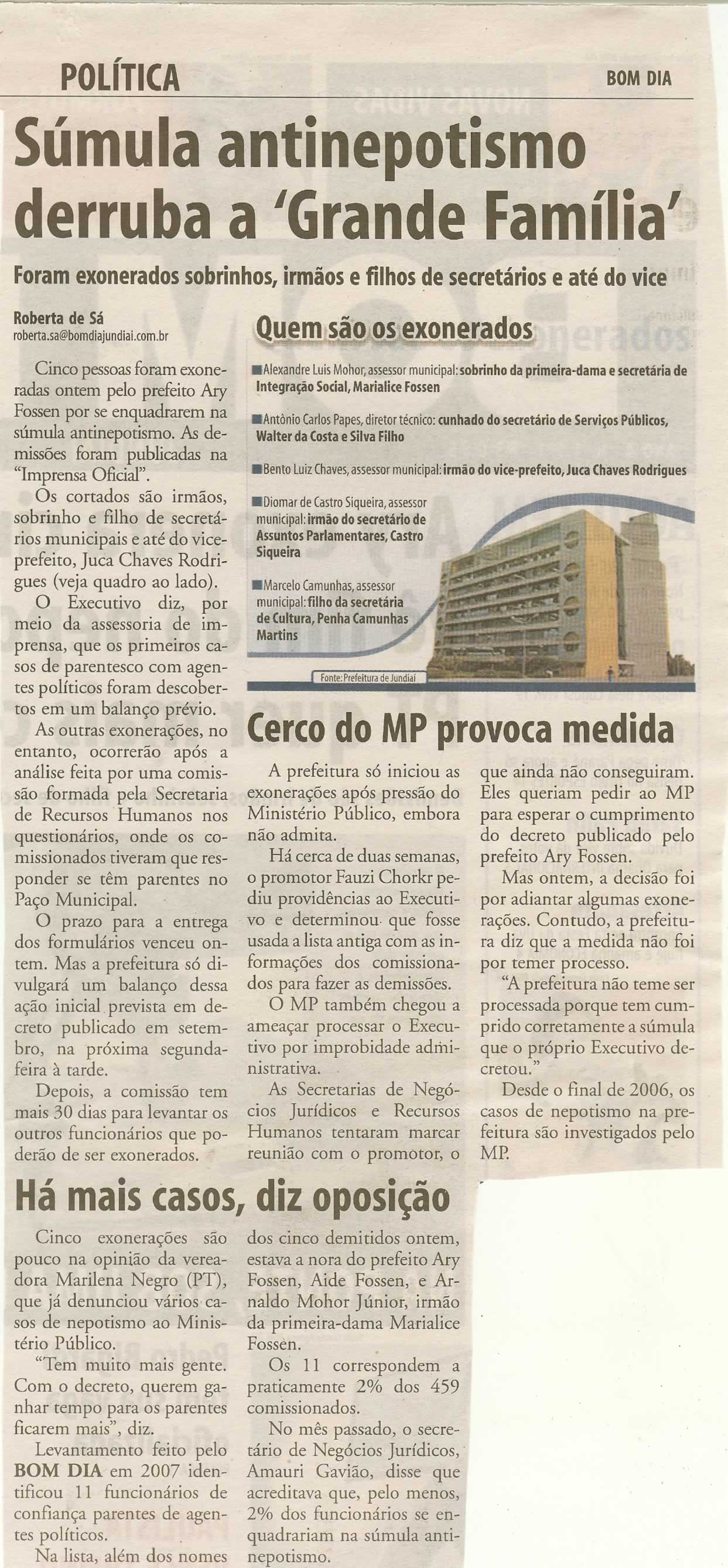 Bom Dia Jundiaí - 01/11/2008