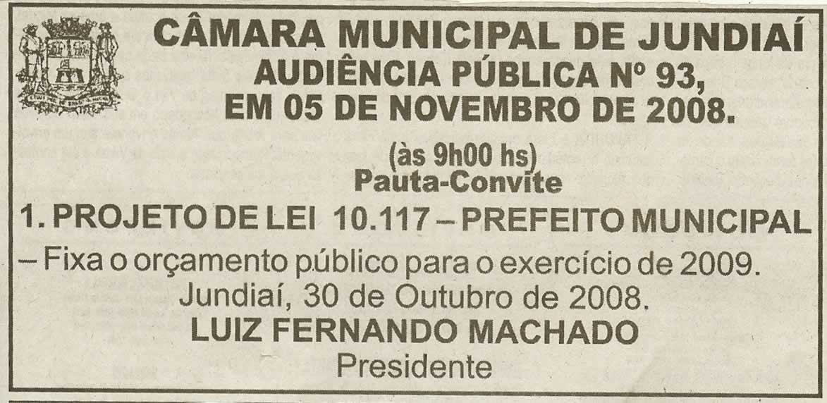 Jornal da Cidade - 01/11/2008