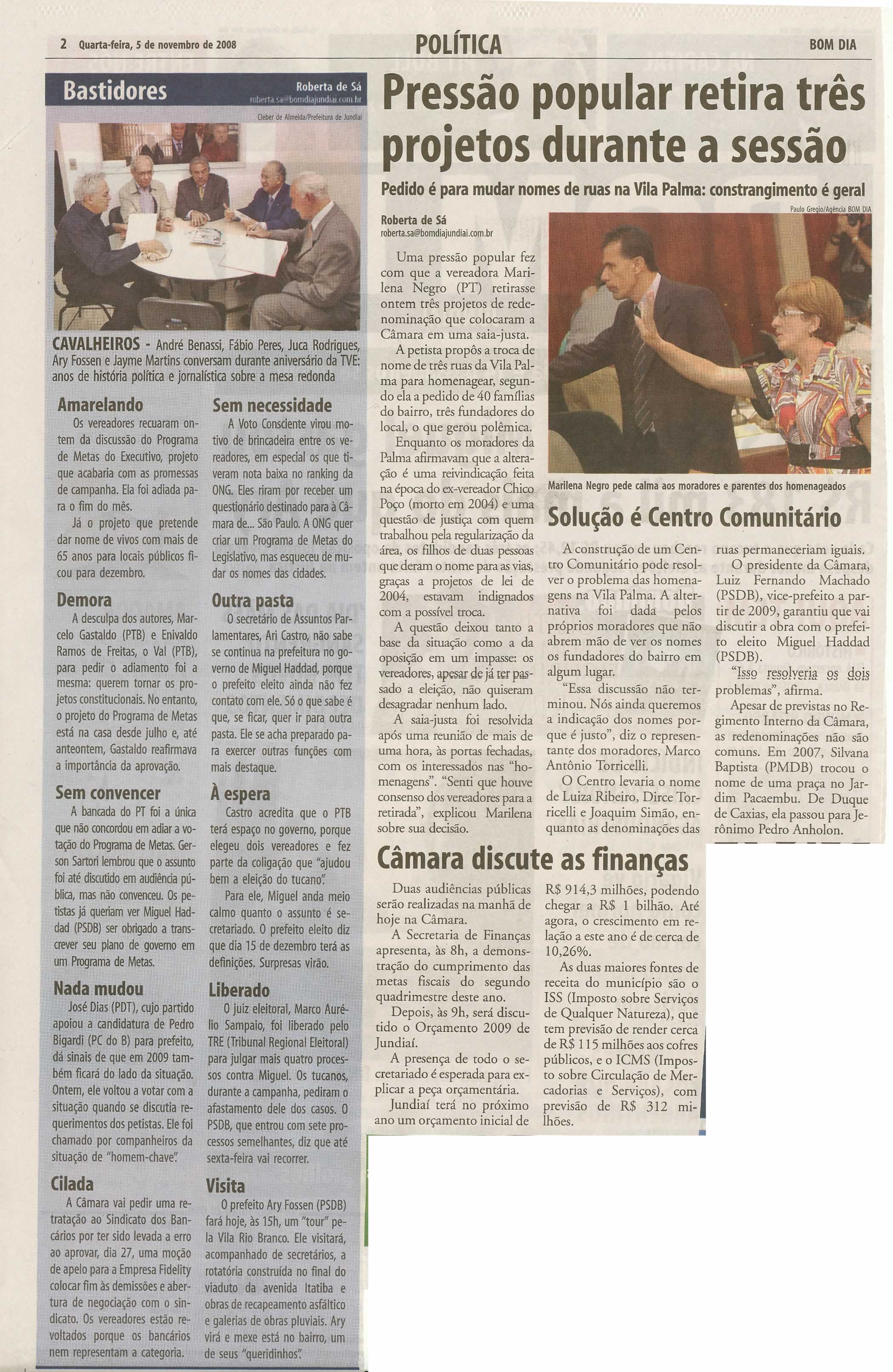 Bom Dia Jundiaí - 05/11/2008