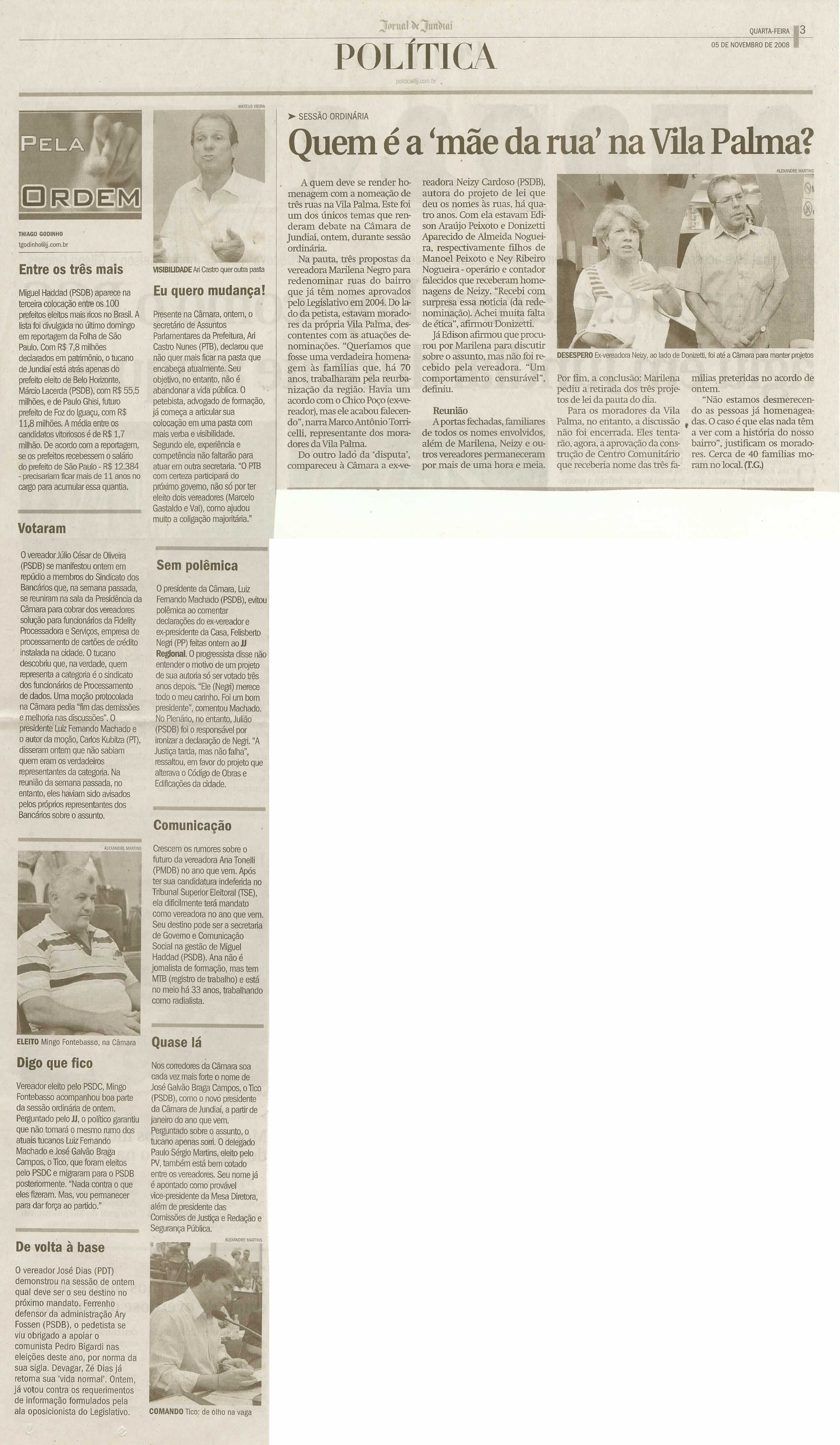 Jornal de Jundiaí - 05/11/2008
