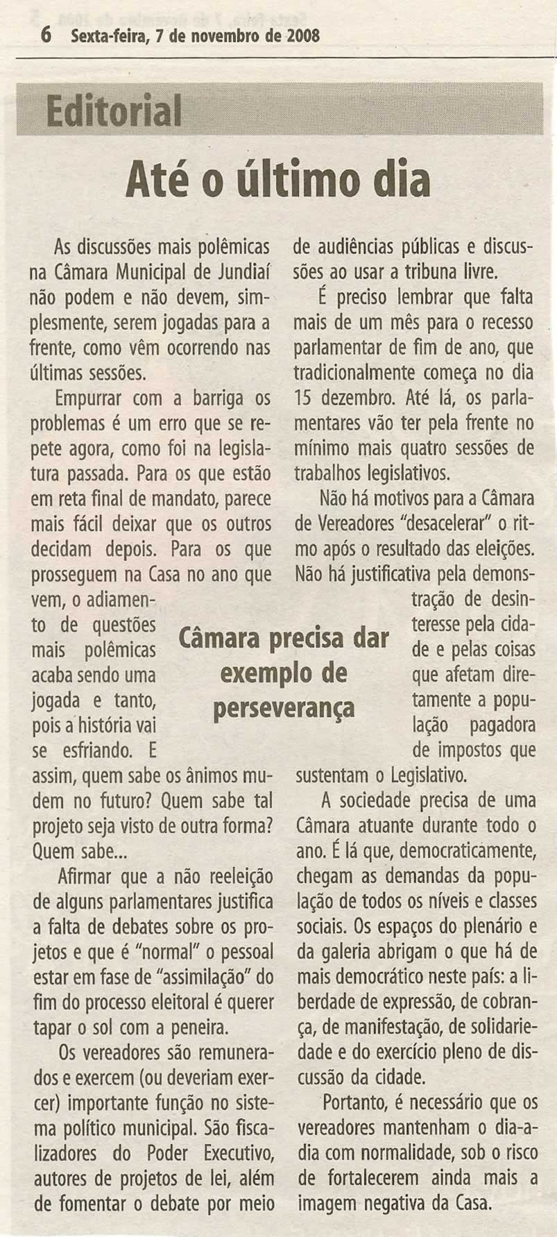 Bom Dia Jundiaí - 07/11/2008