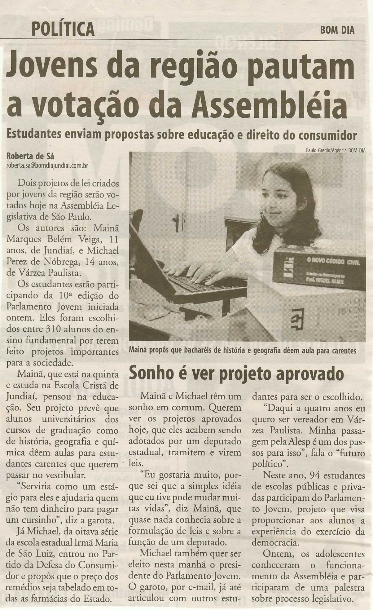 Bom Dia Jundiaí - 07/11/2008