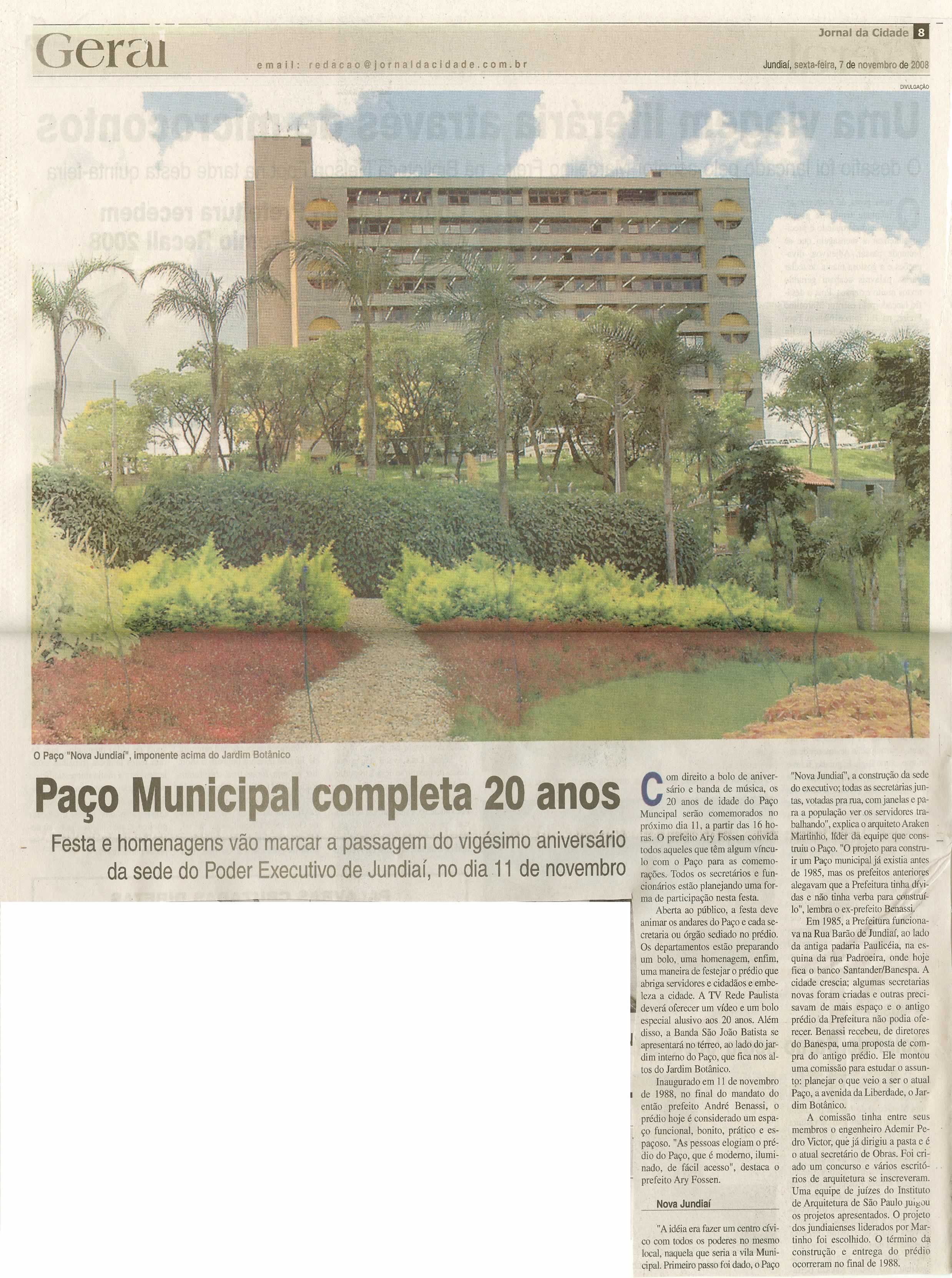 Jornal da Cidade - 07/11/2008