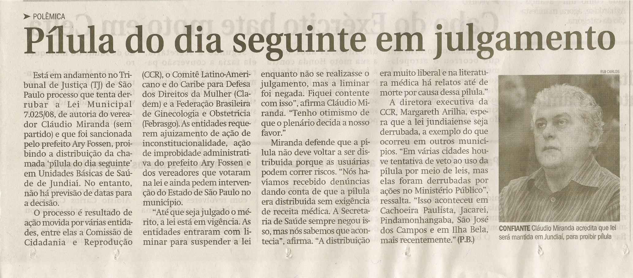 Jornal de Jundiaí - 07/11/2008
