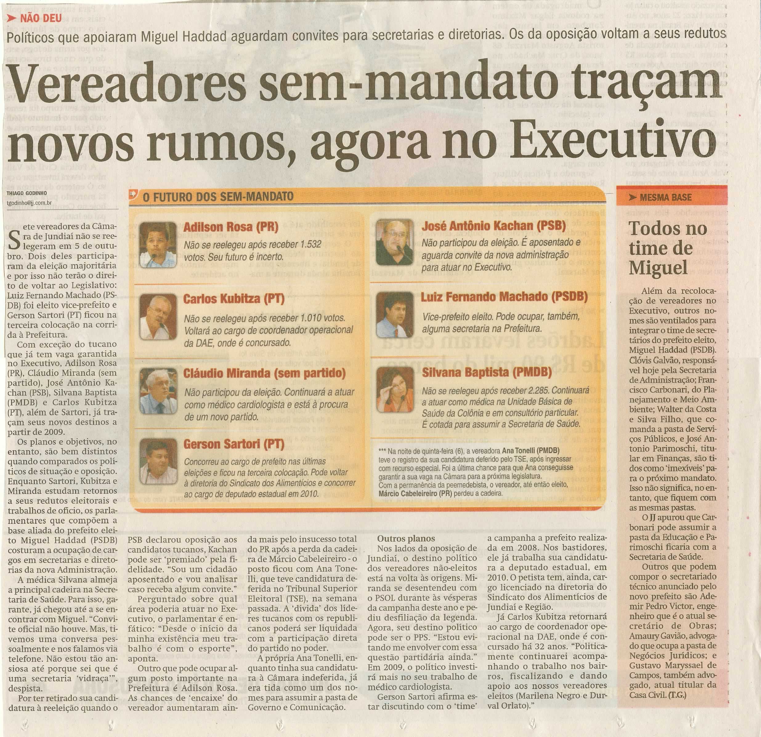 Jornal de Jundiaí - 09/11/2008
