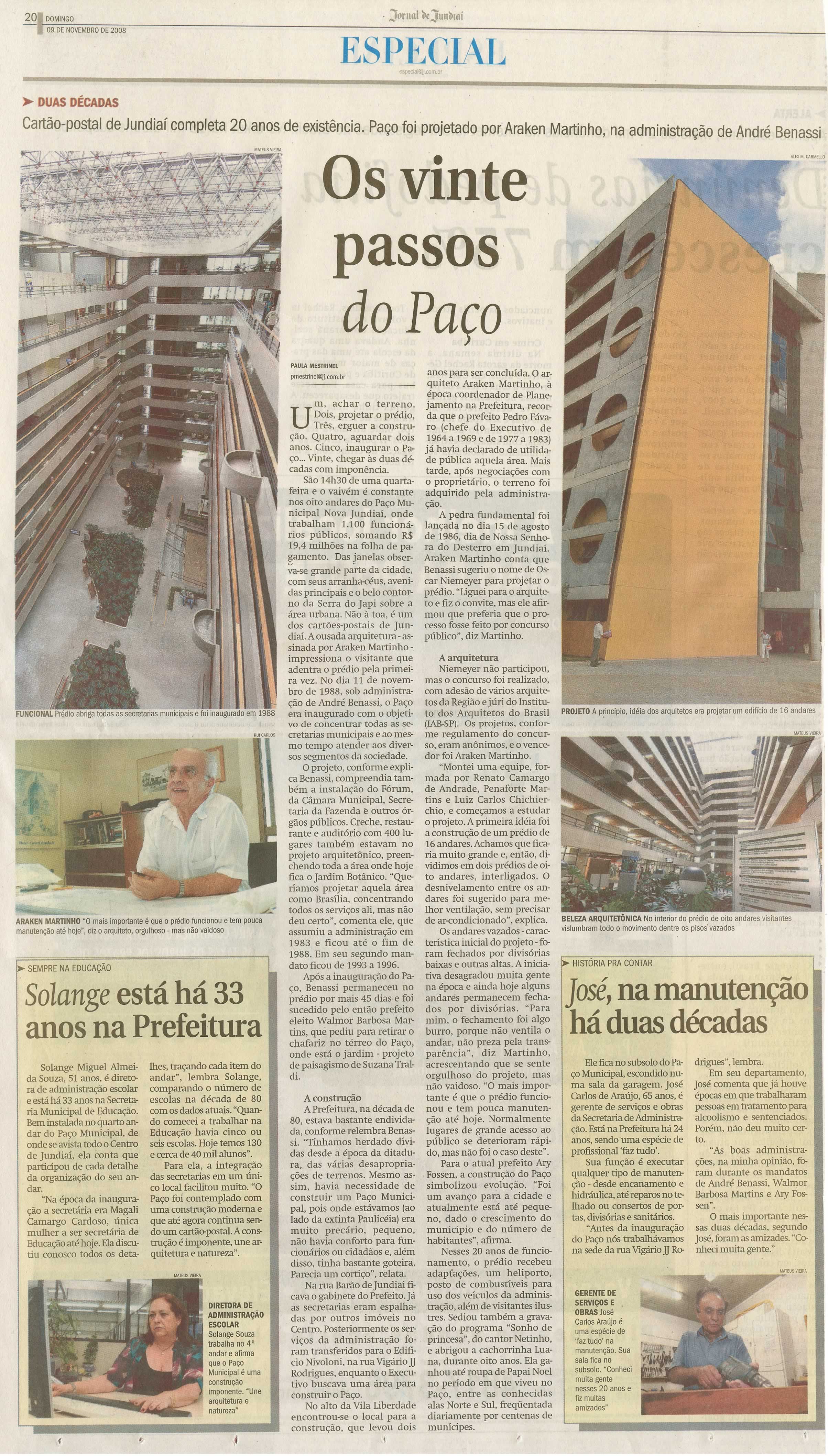 Jornal de Jundiaí - 09/11/2008