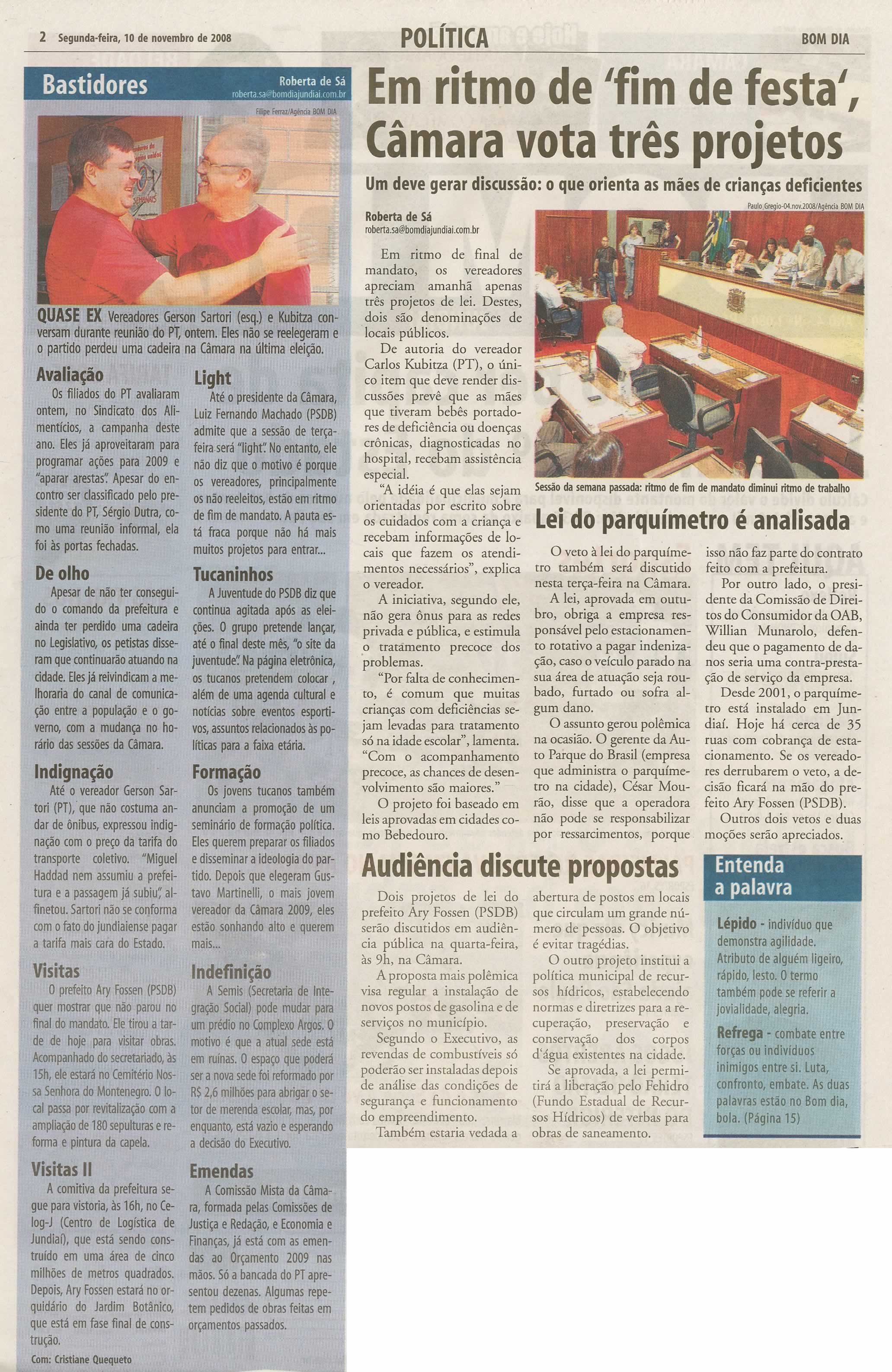 Bom Dia Jundiaí - 10/11/2008
