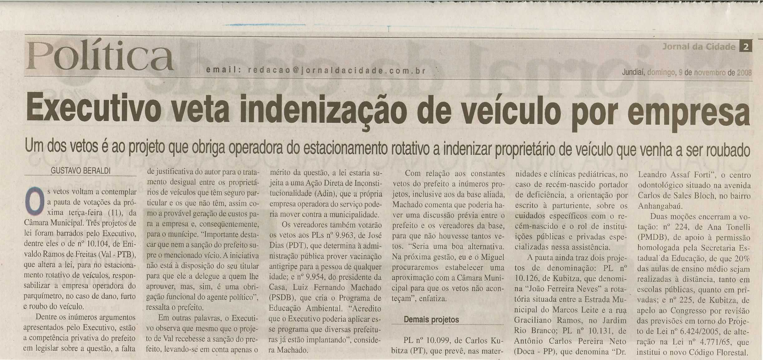 Jornal da Cidade - 09/11/2008