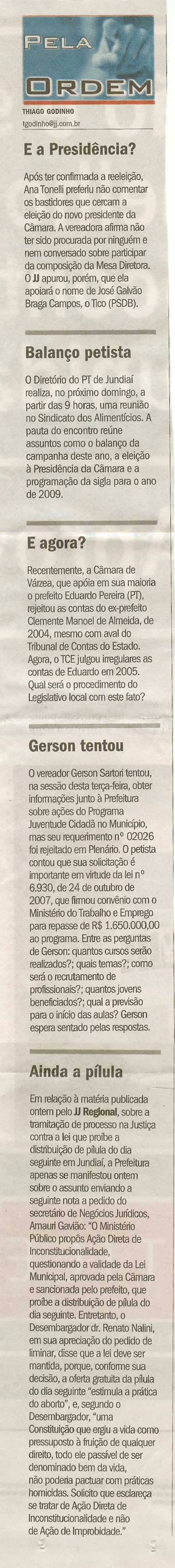 Jornal de Jundiaí - 08/11/2008