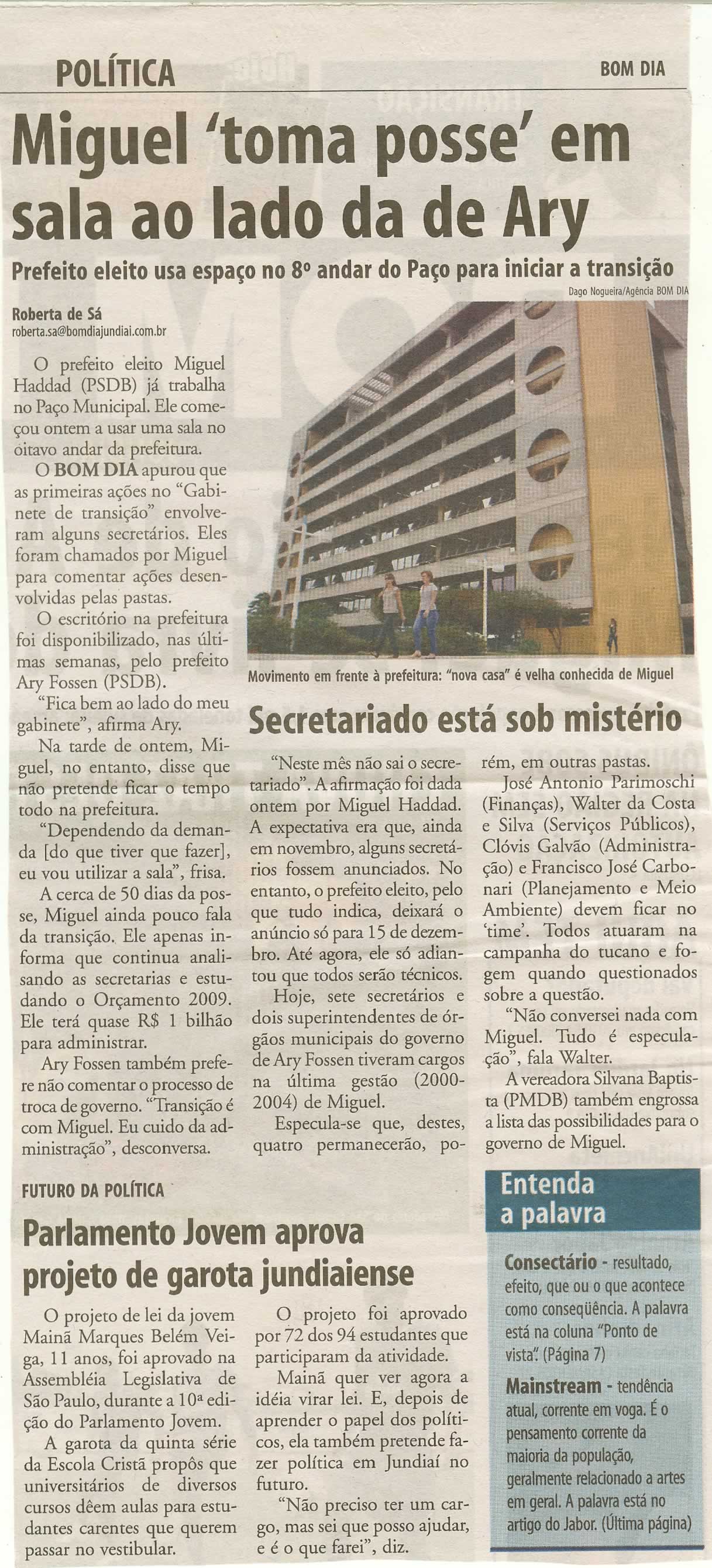 Bom Dia Jundiaí - 11/11/2008