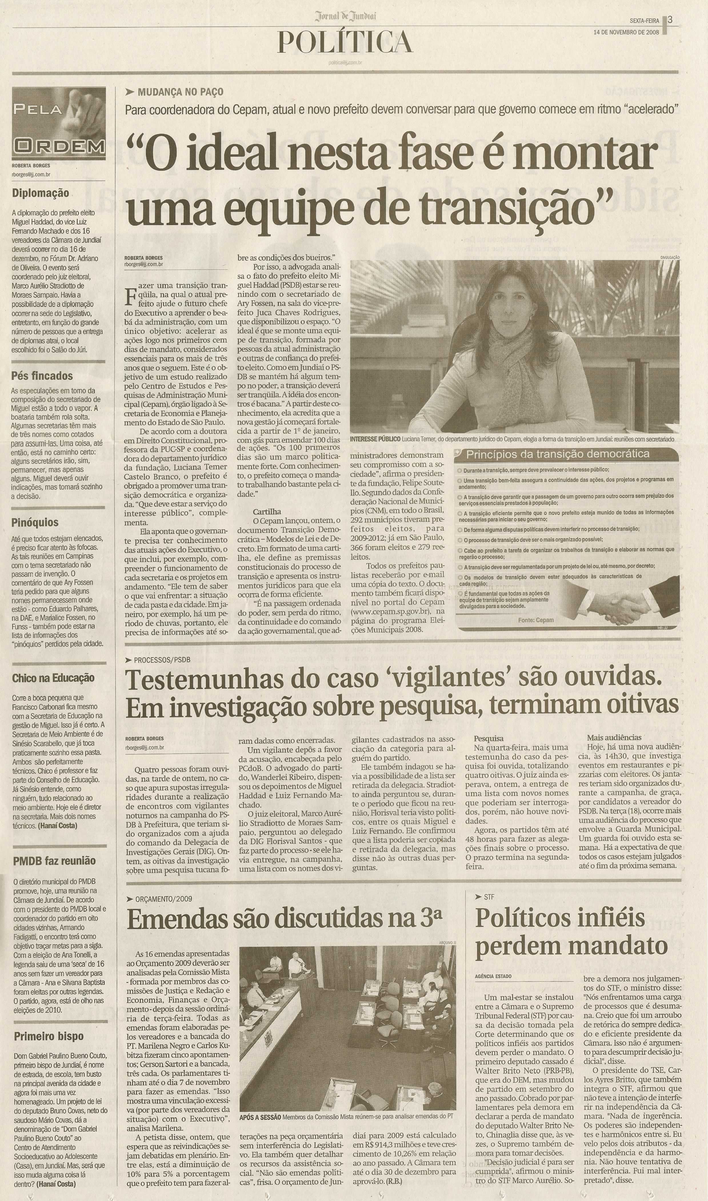 Jornal de Jundiaí - 14/11/2008