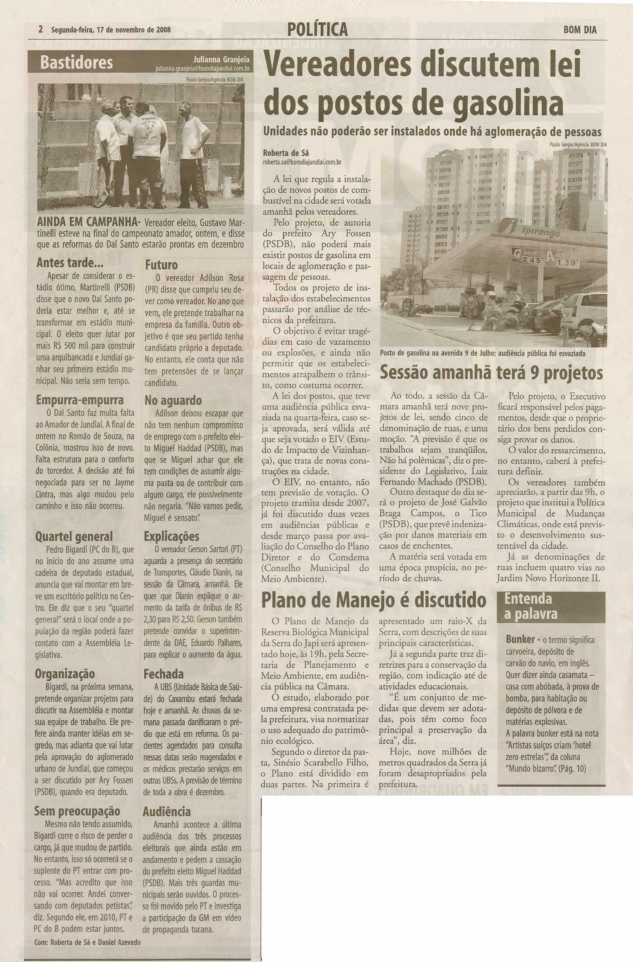 Bom Dia Jundiaí - 17/11/2008