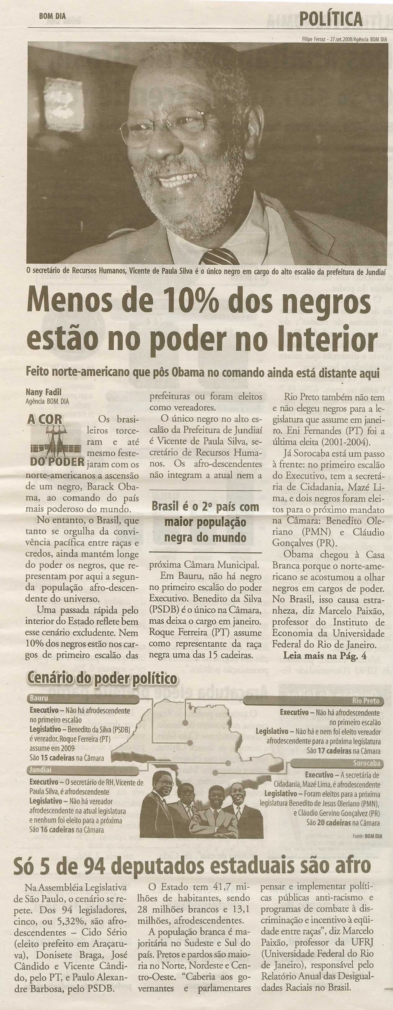 Bom Dia Jundiaí - 17/11/2008
