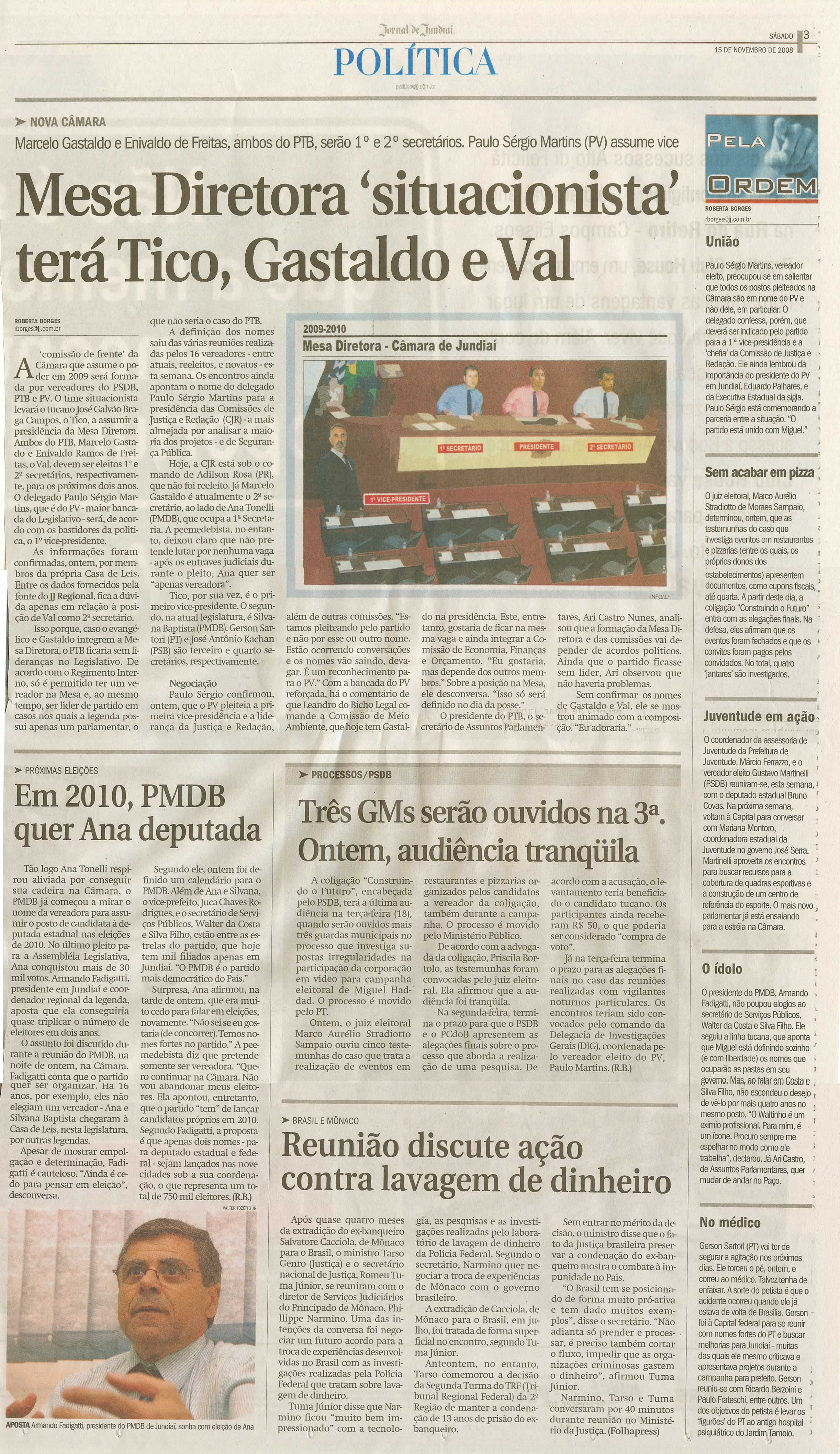 Jornal de Jundiaí - 15/11/2008