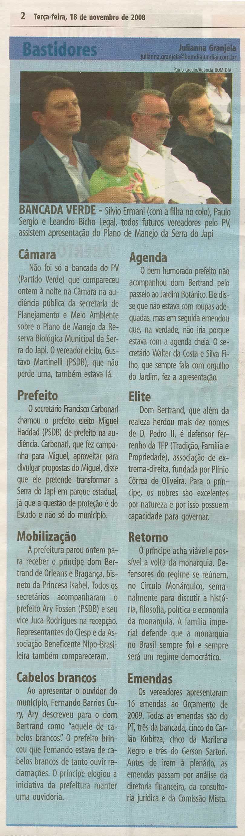 Bom Dia Jundiaí - 18/11/2008