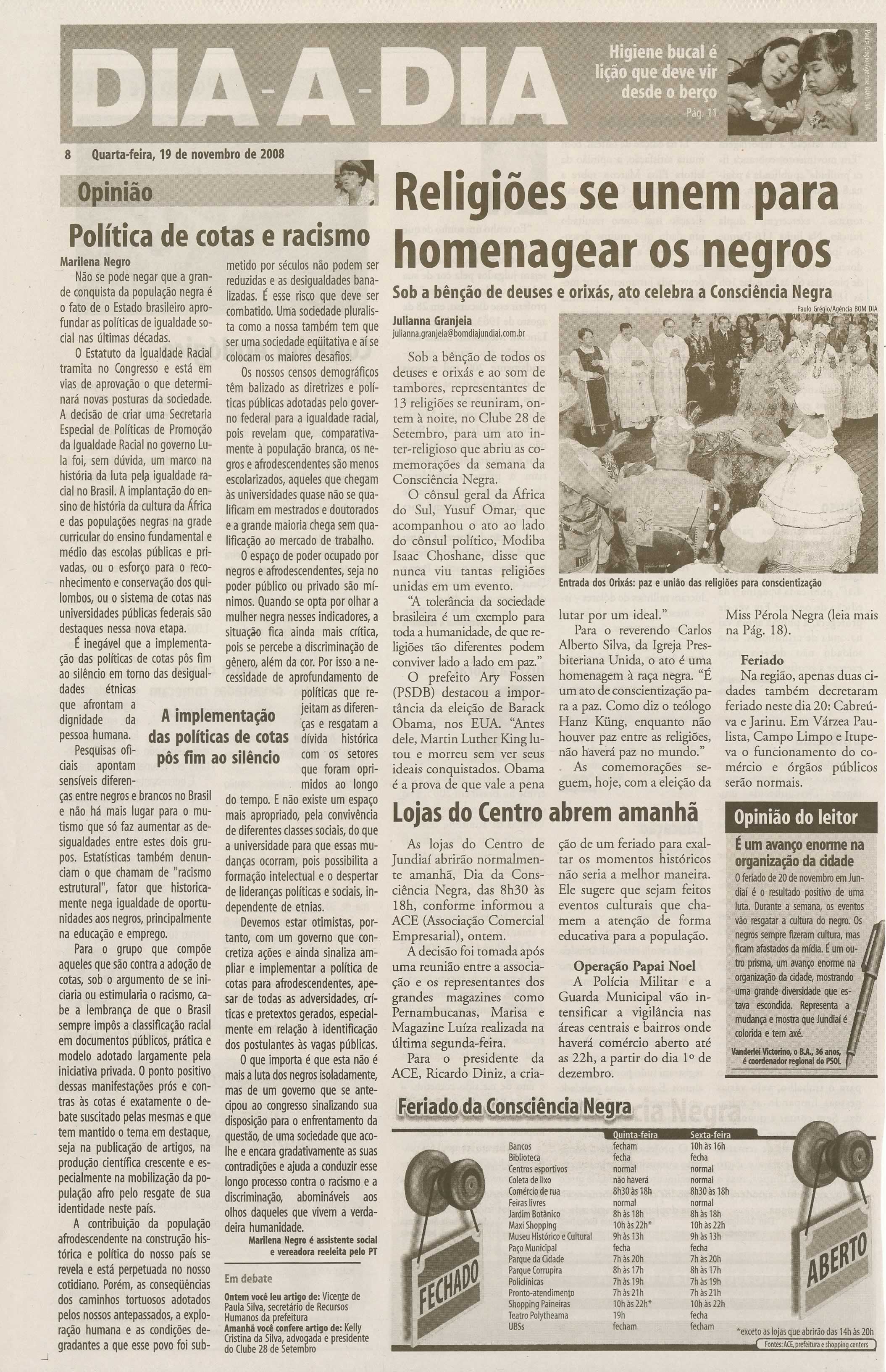 Bom Dia Jundiaí - 19/11/2008