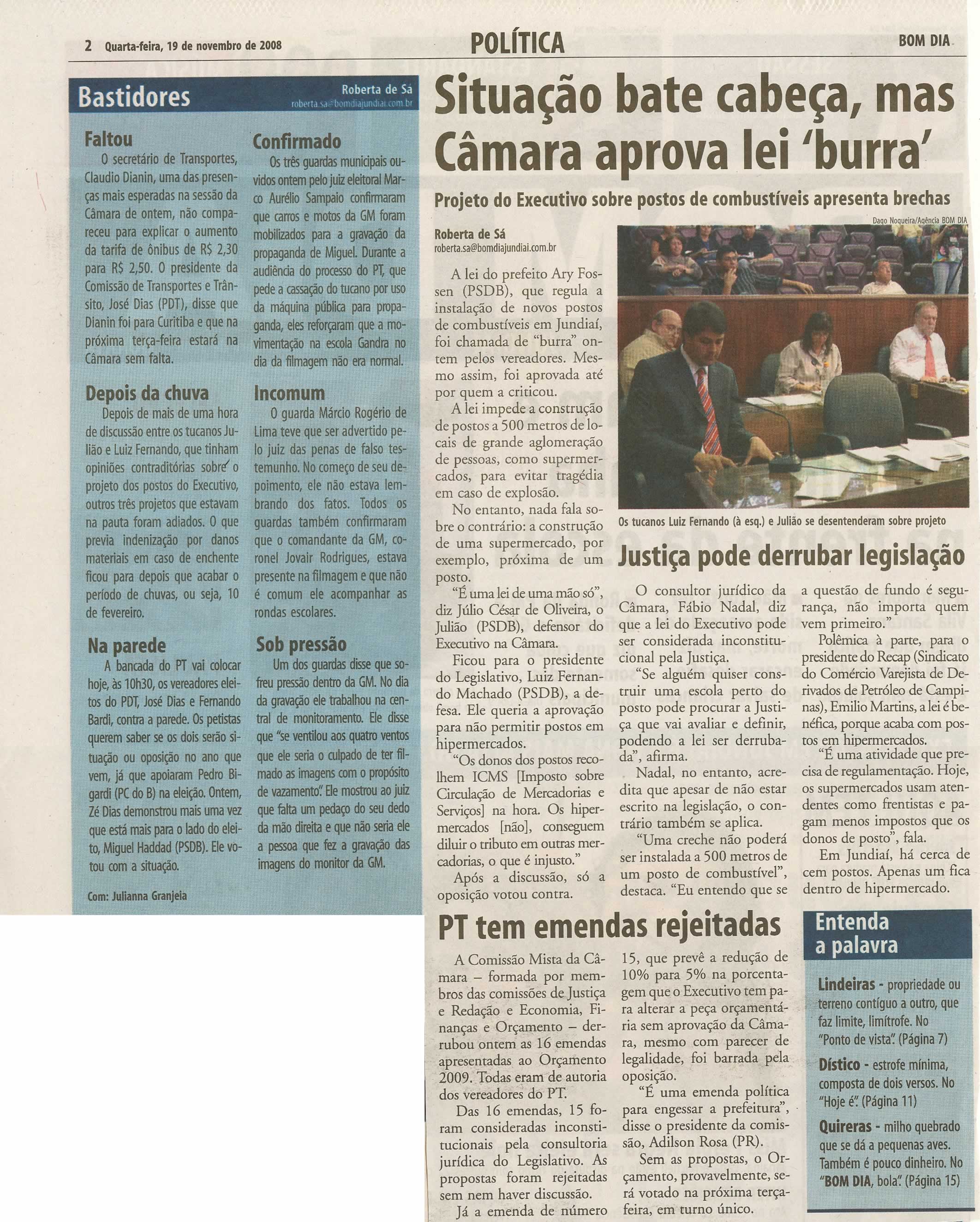 Bom Dia Jundiaí - 19/11/2008