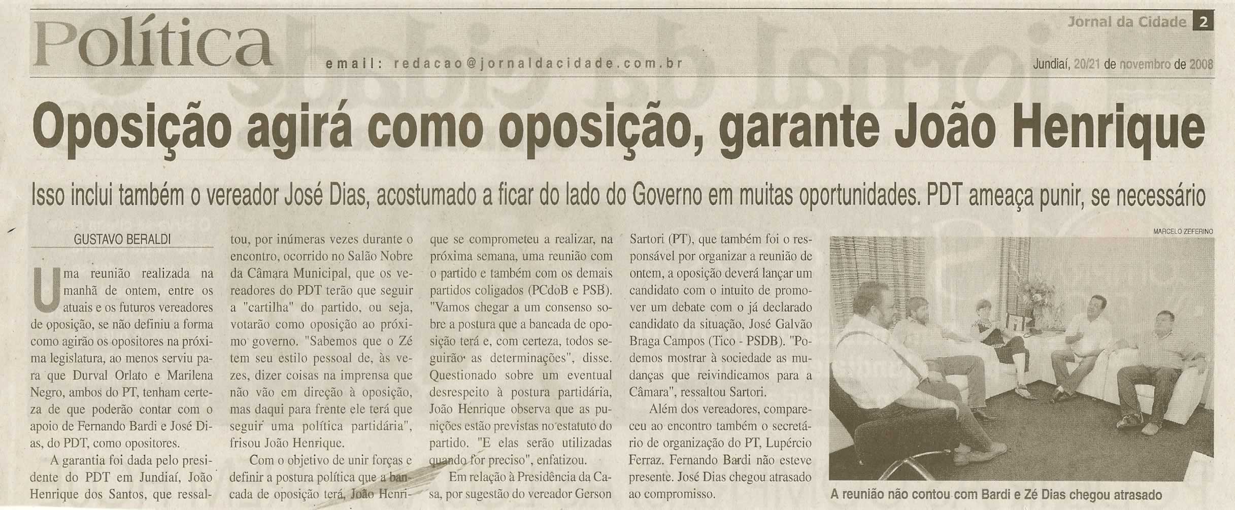 Jornal da Cidade - 20/11/2008