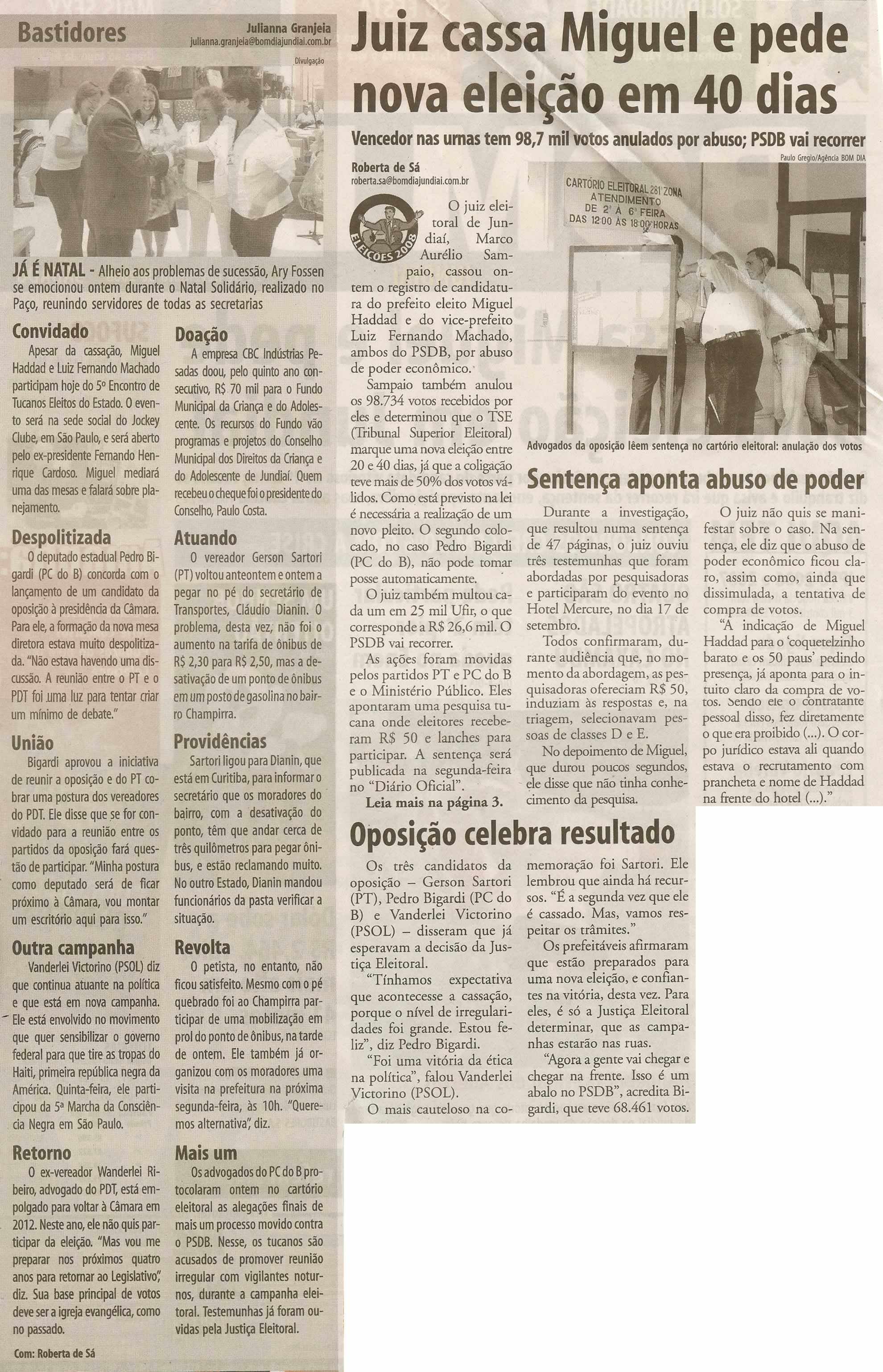 Bom Dia Jundiaí - 22/11/2008