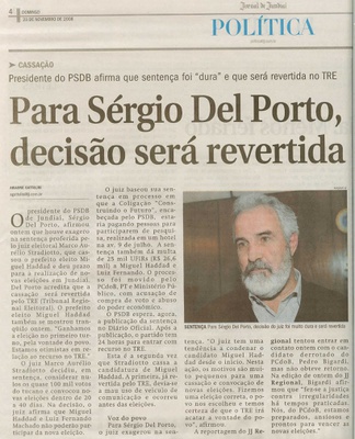 Jornal de Jundiaí - 23/11/2008