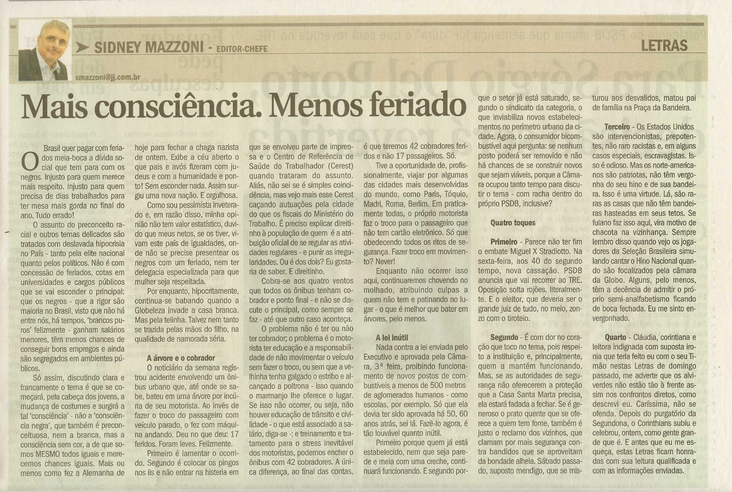 Jornal de Jundiaí - 23/11/2008