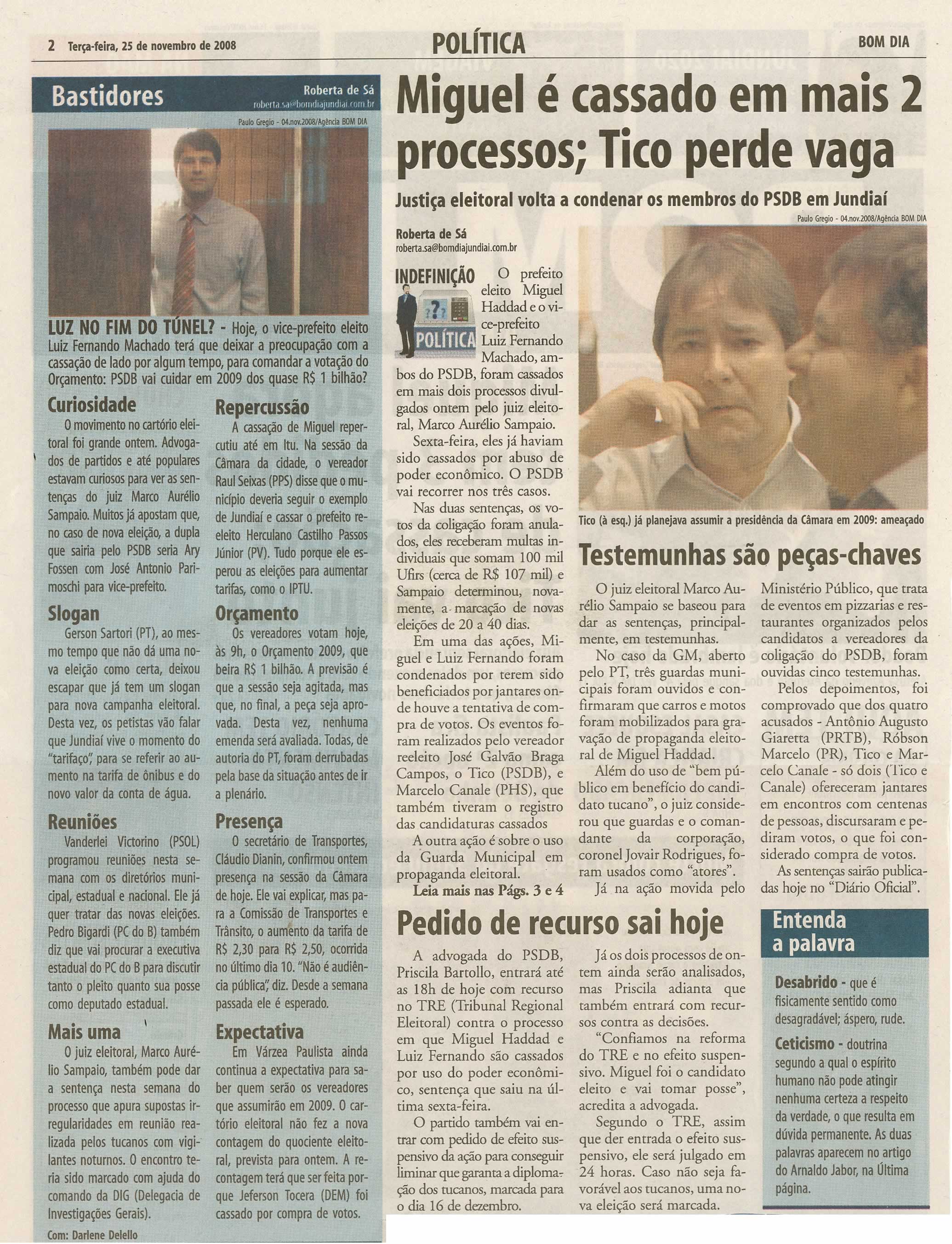Bom Dia Jundiaí - 25/11/2008