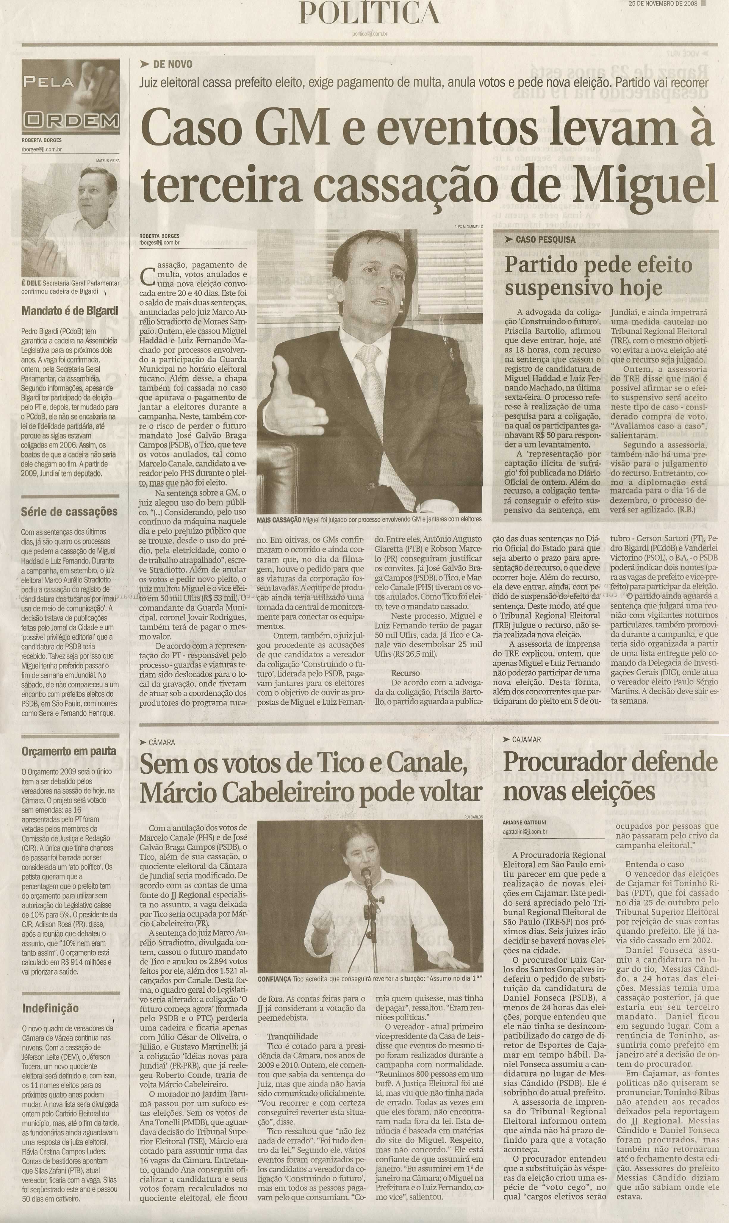 Jornal de Jundiaí - 25/11/2008