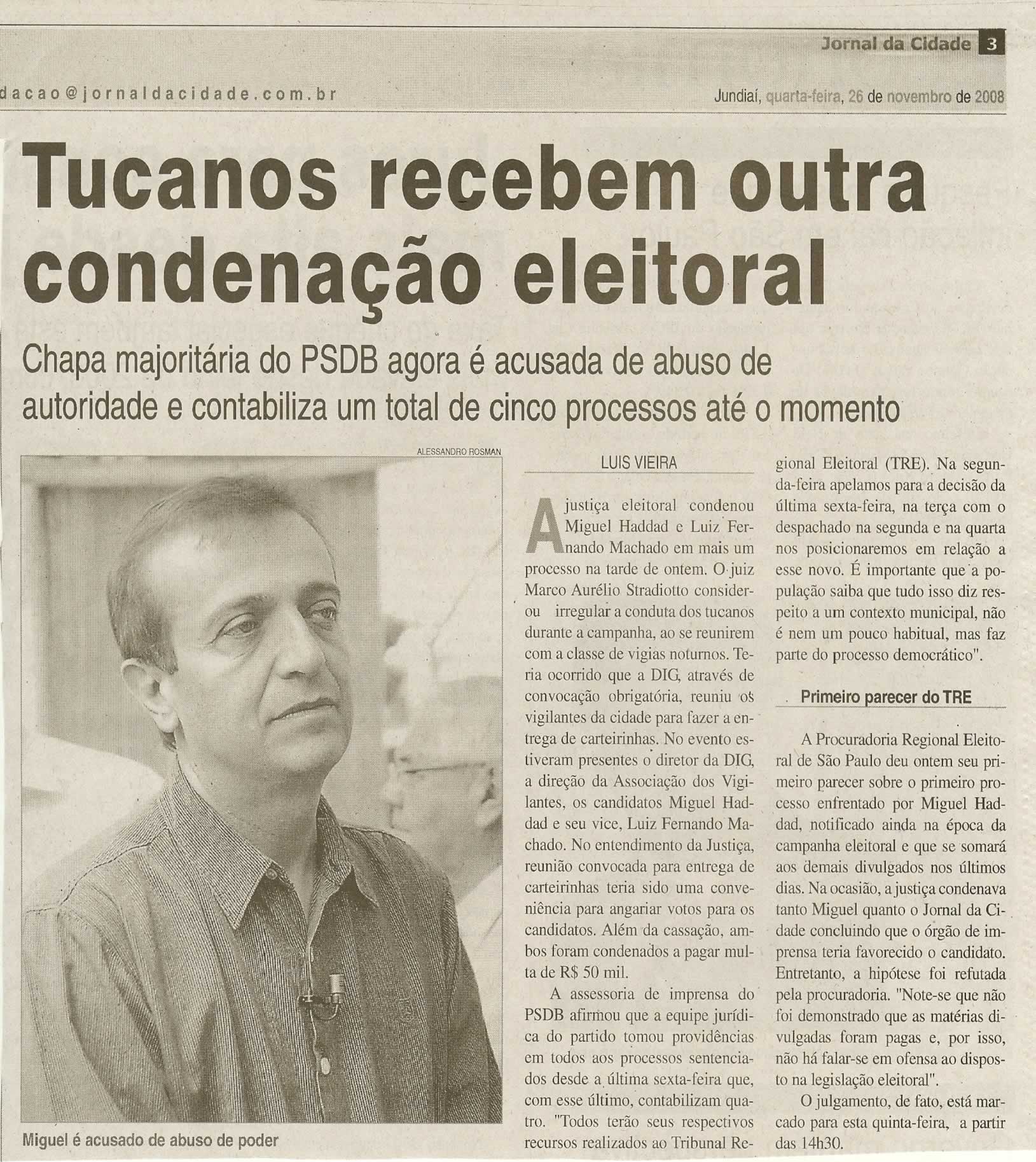 Jornal da Cidade - 26/11/2008