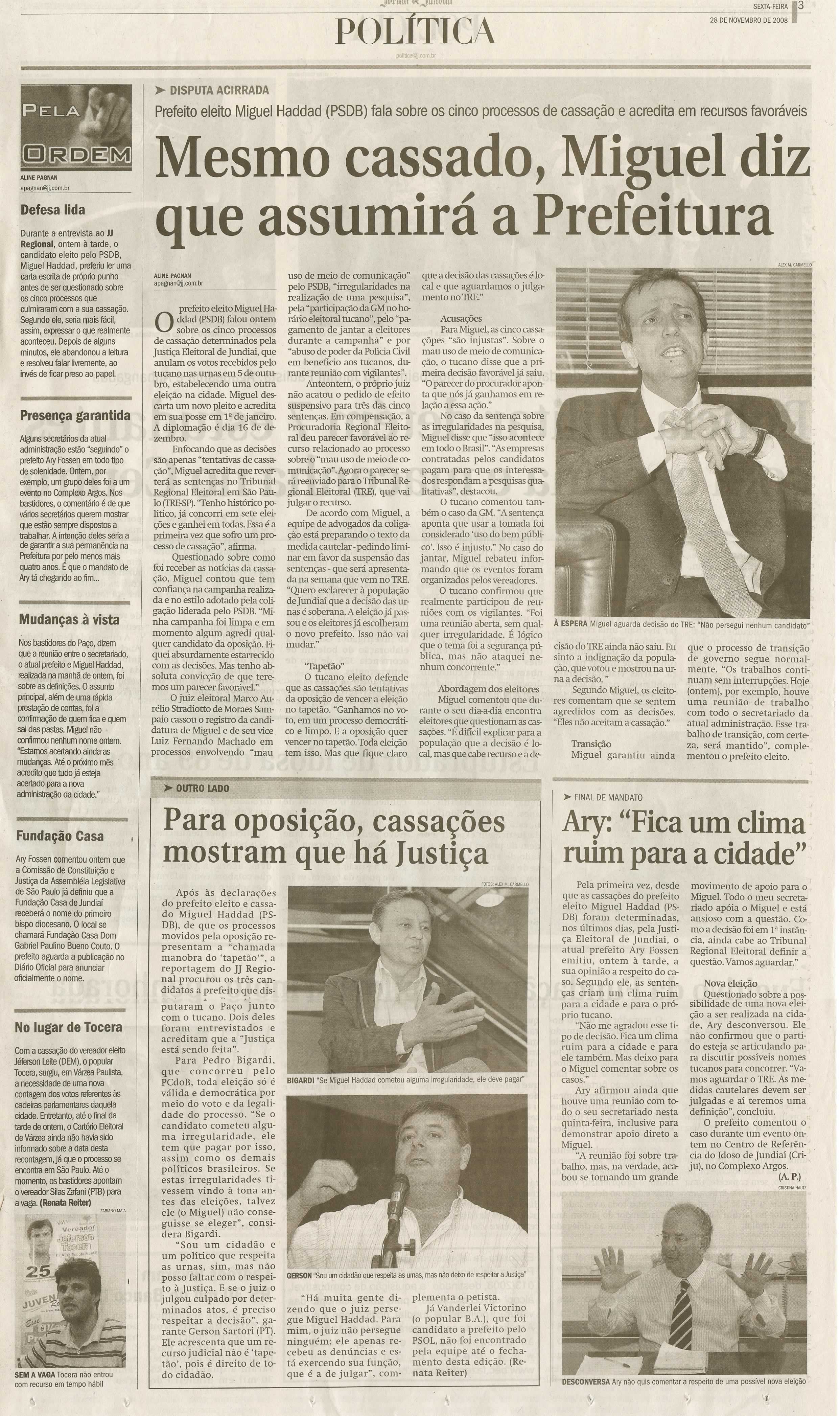 Jornal de Jundiaí - 28/11/2008