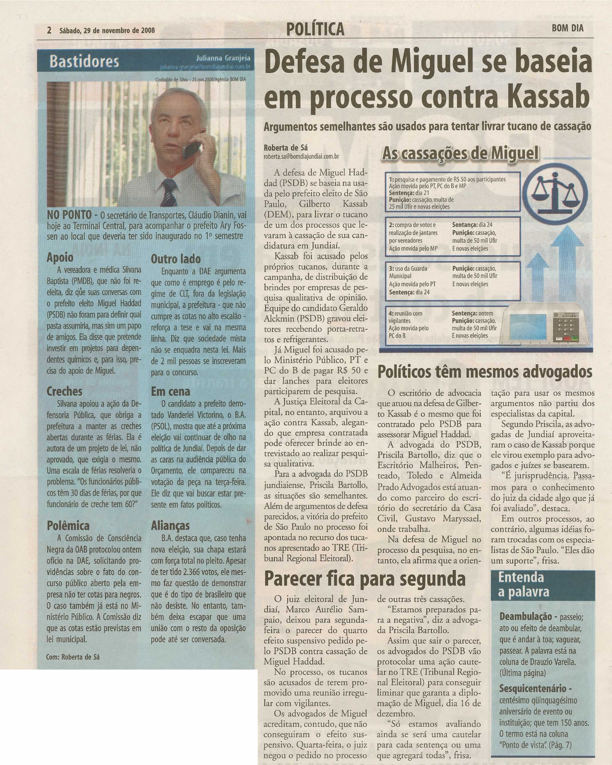 Bom Dia Jundiaí - 29/11/2008