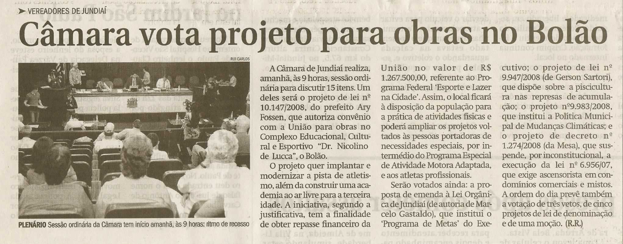 Jornal de Jundiaí - 01/12/2008