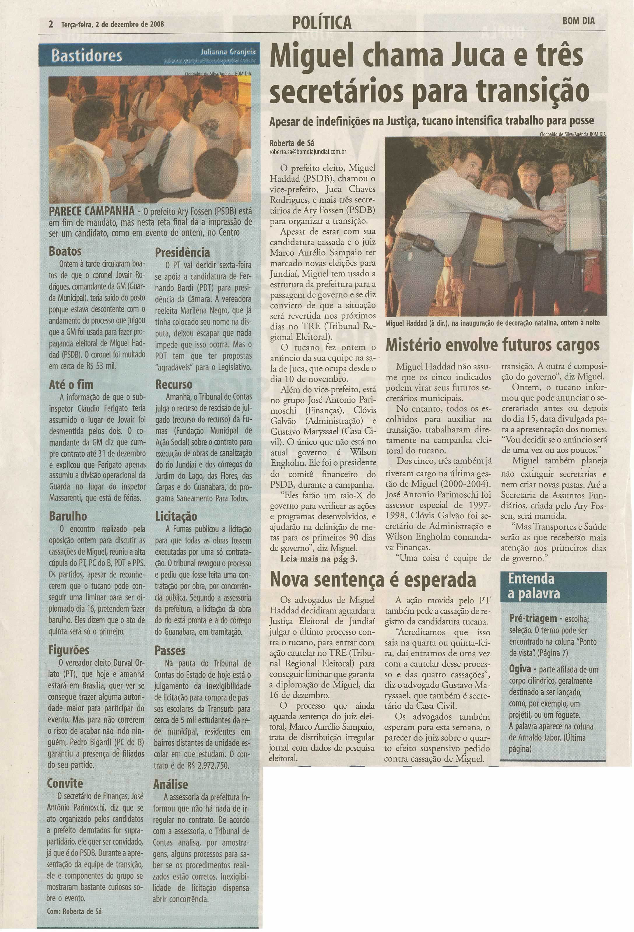 Bom Dia Jundiaí - 02/12/2008