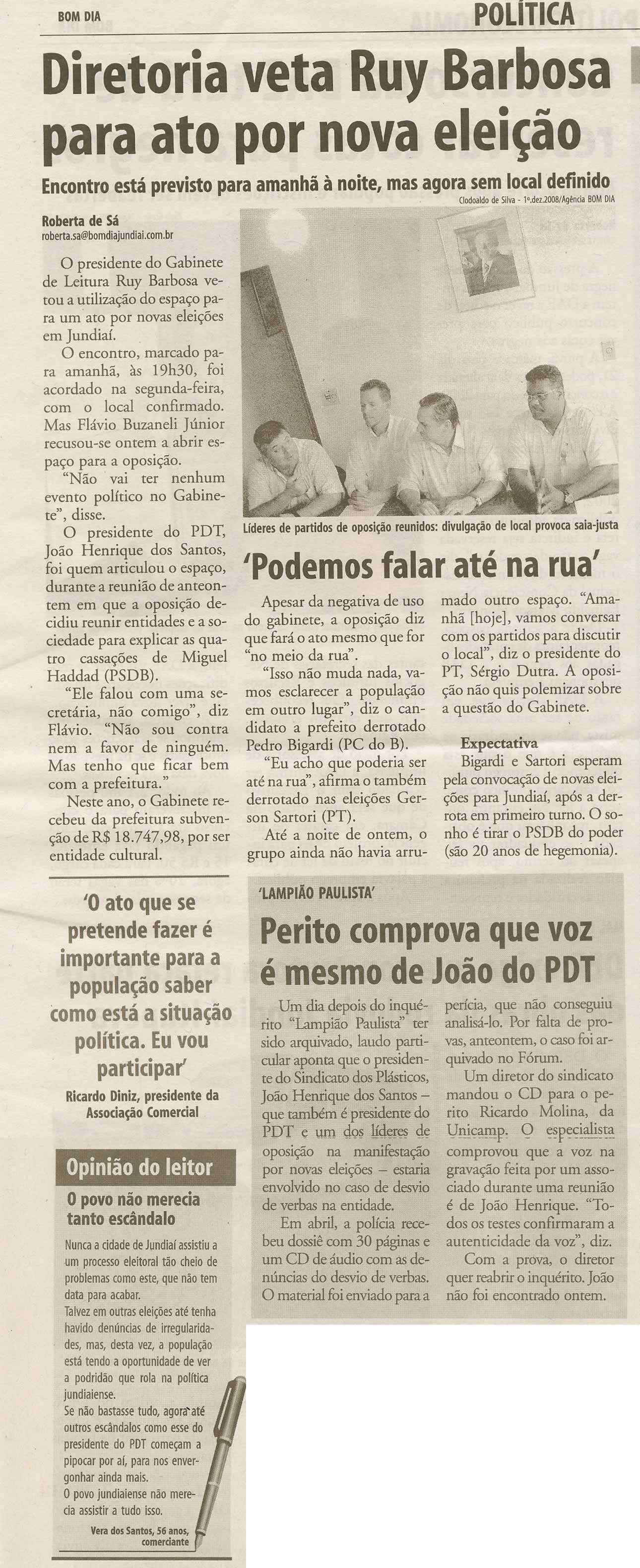 Bom Dia Jundiaí - 03/12/2008