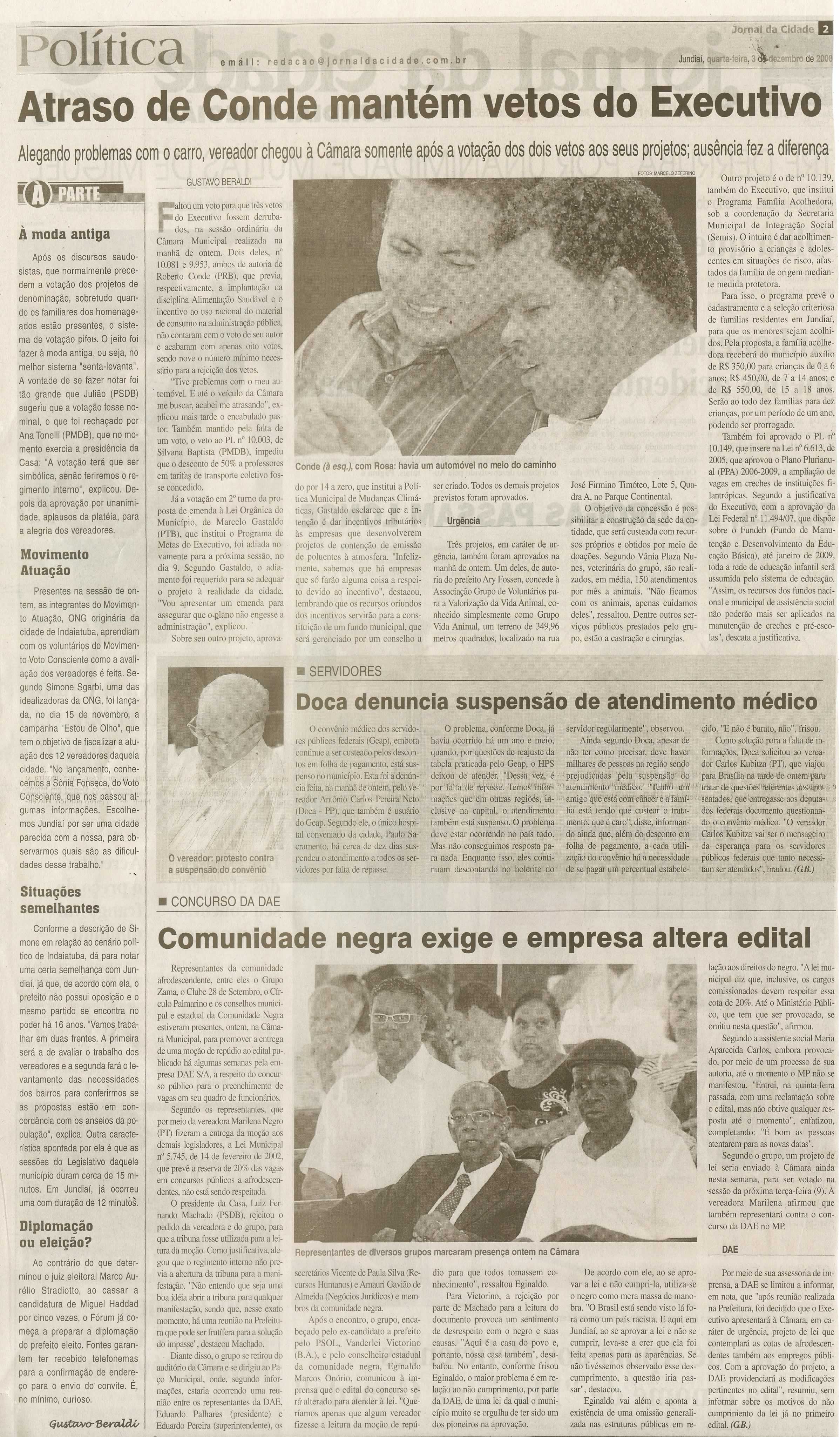 Jornal da Cidade - 03/12/2008