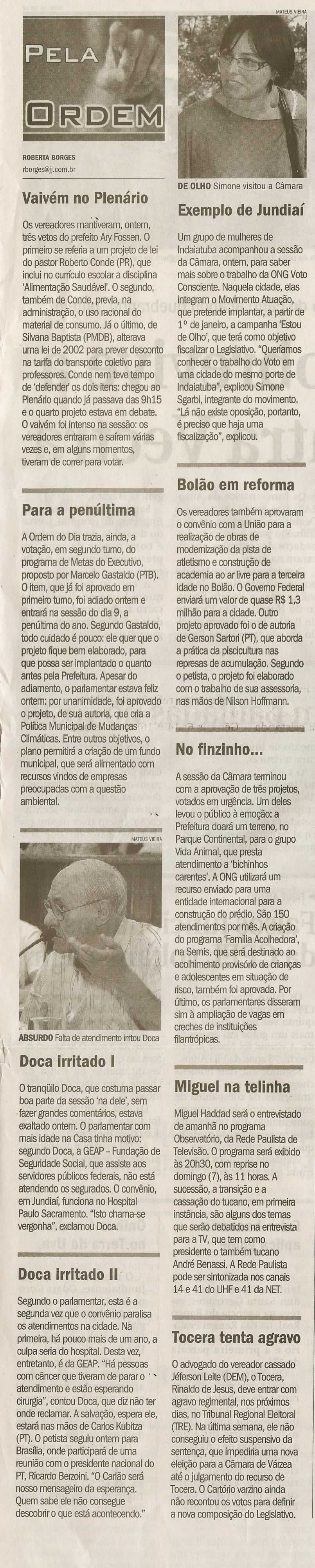 Jornal de Jundiaí - 03/12/2008