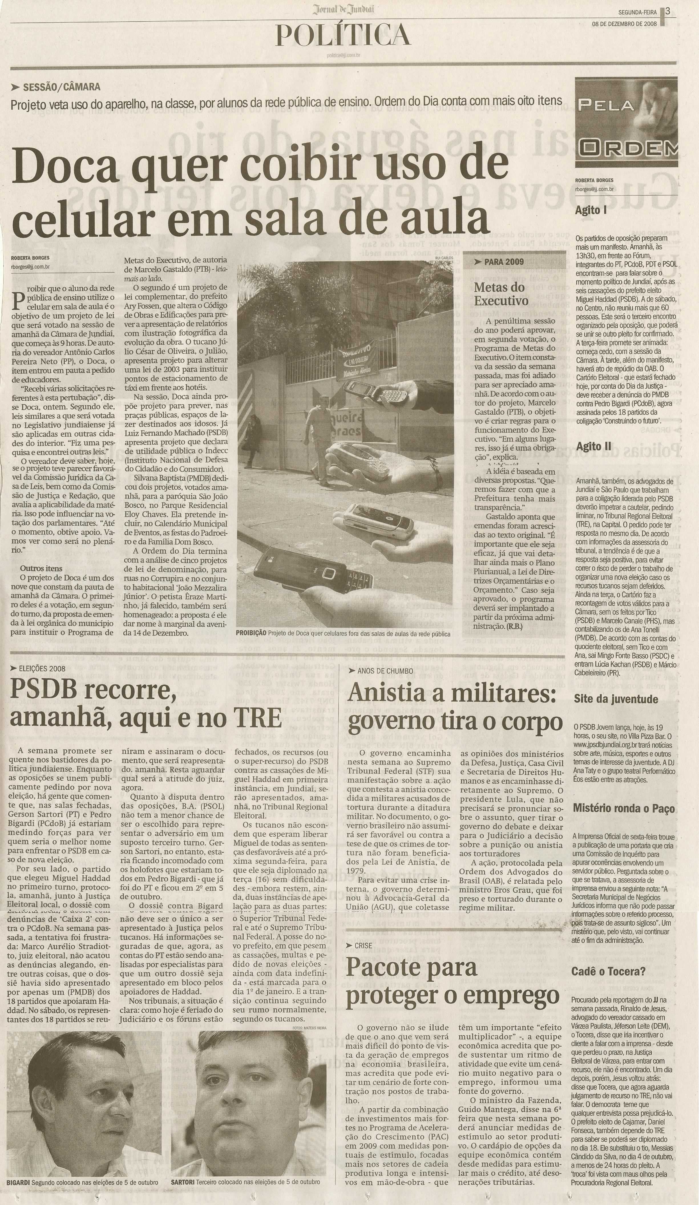 Jornal de Jundiaí - 08/12/2008