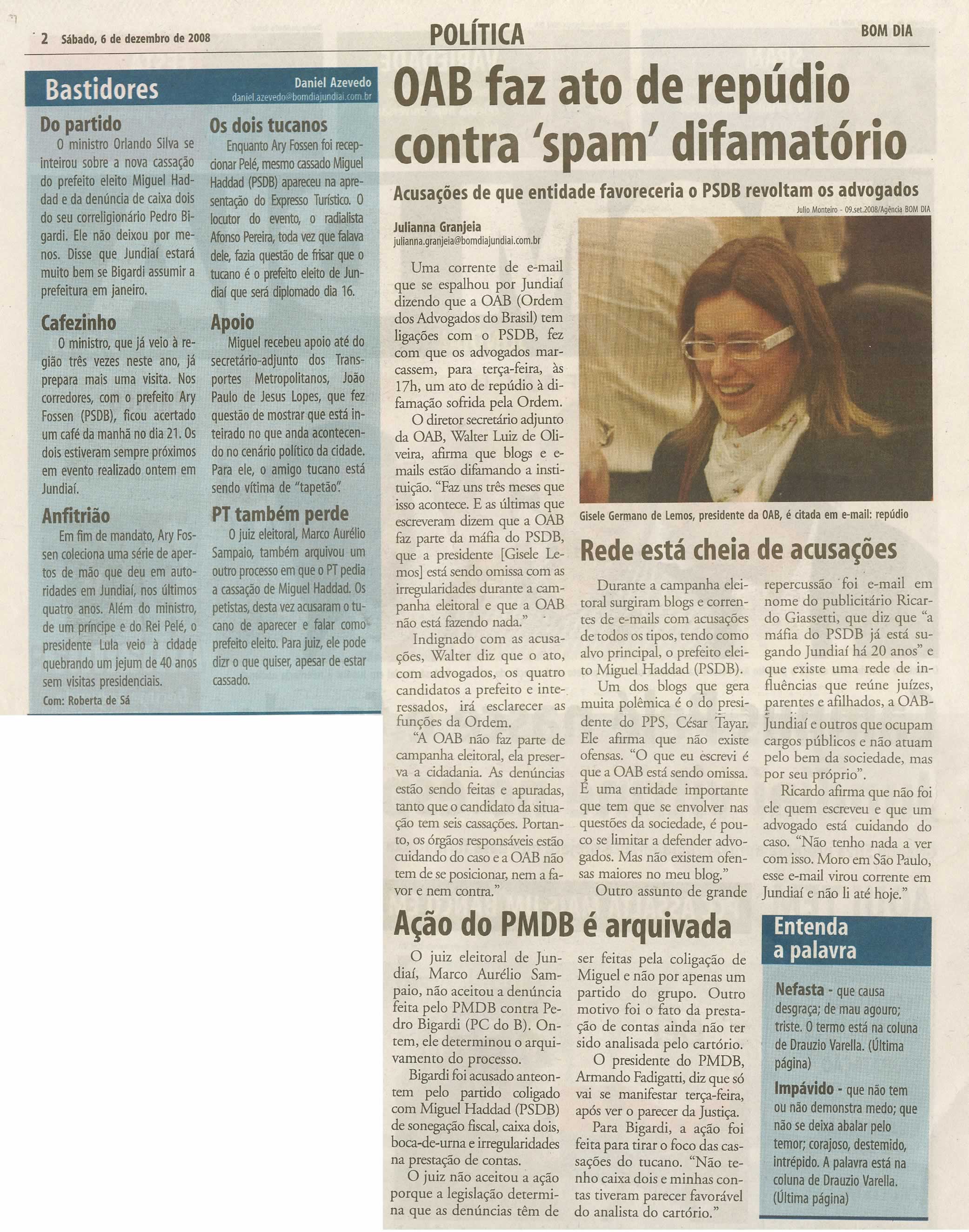 Bom Dia Jundiaí - 06/12/2008