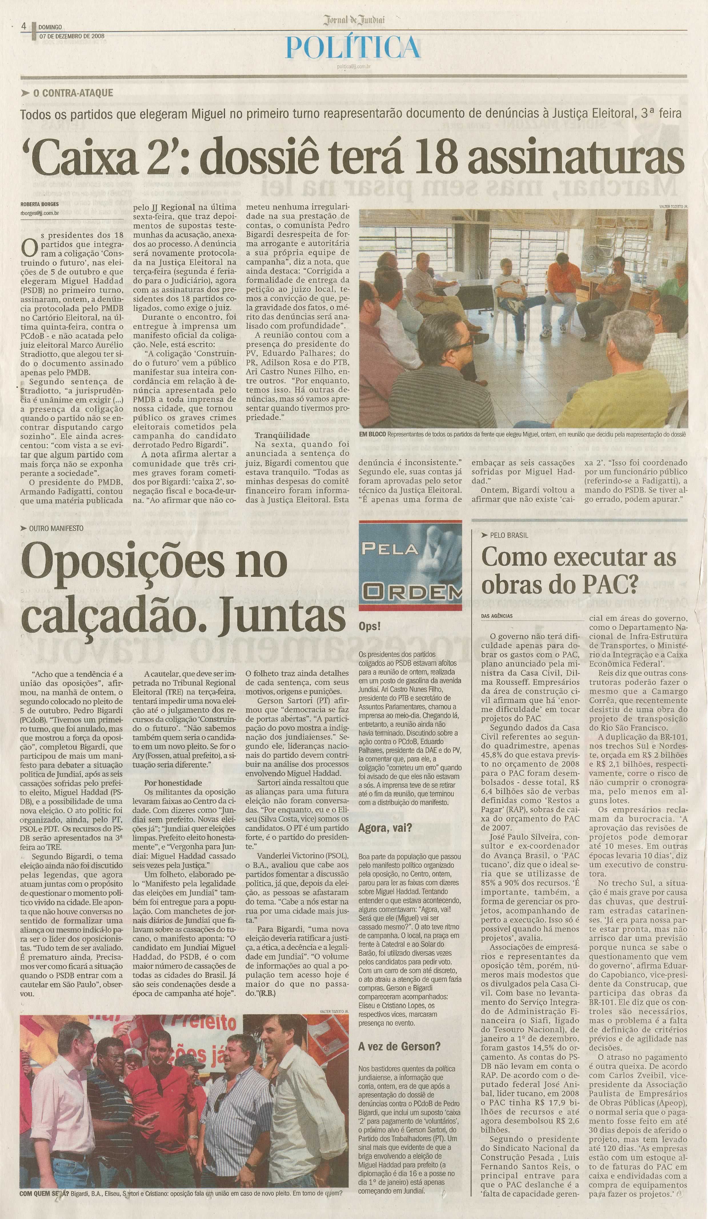 Jornal de Jundiaí - 07/12/2008